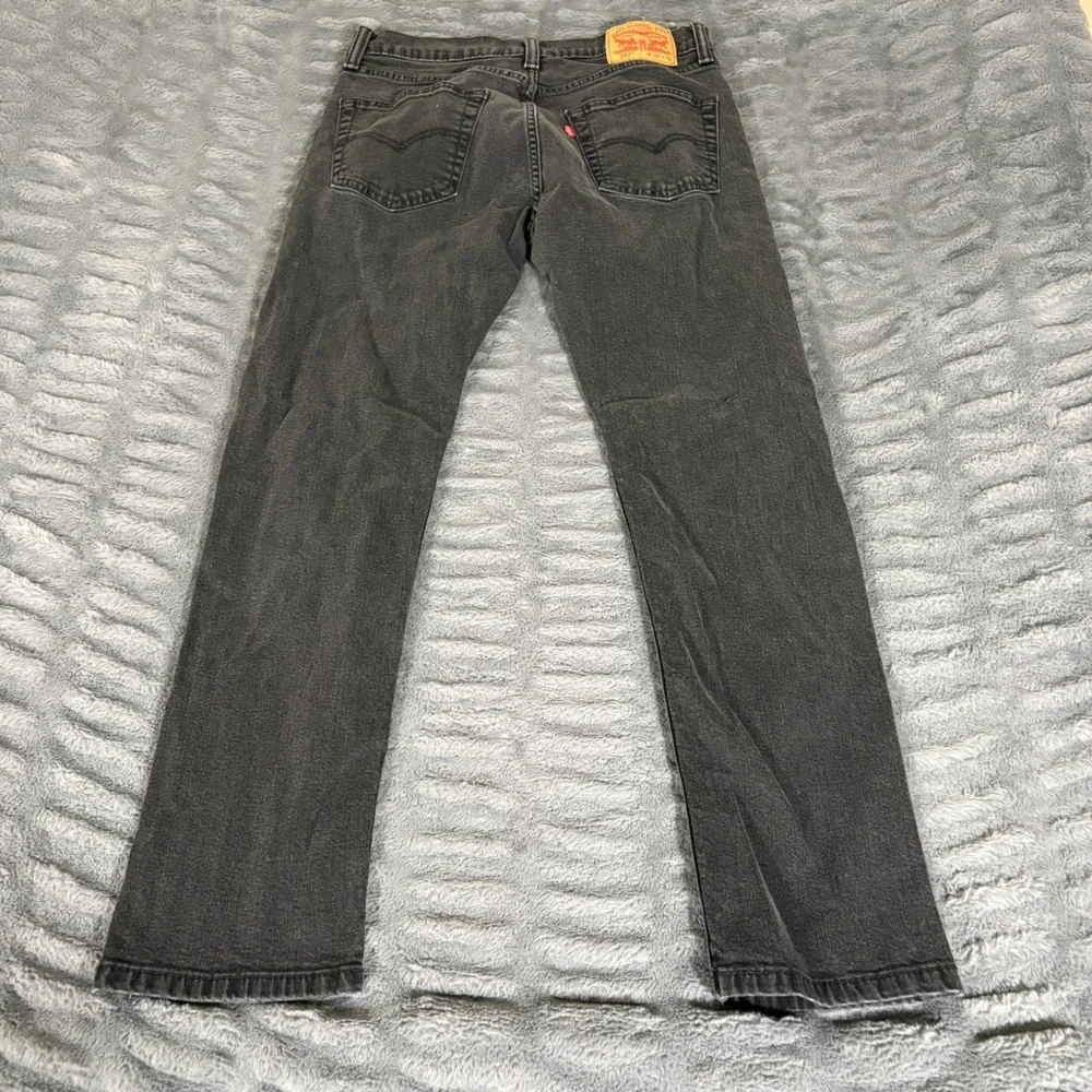 Levis 502 Regular Taper Jeans Mens 32x30 Faded Black Charcoal Denim AQ496